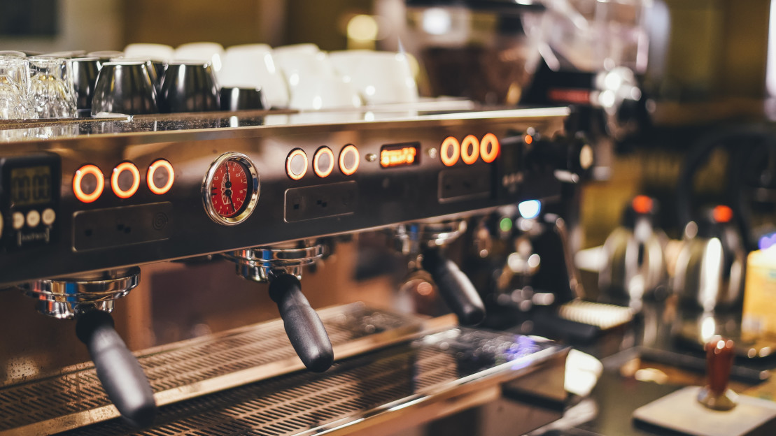 espresso machine close-up
